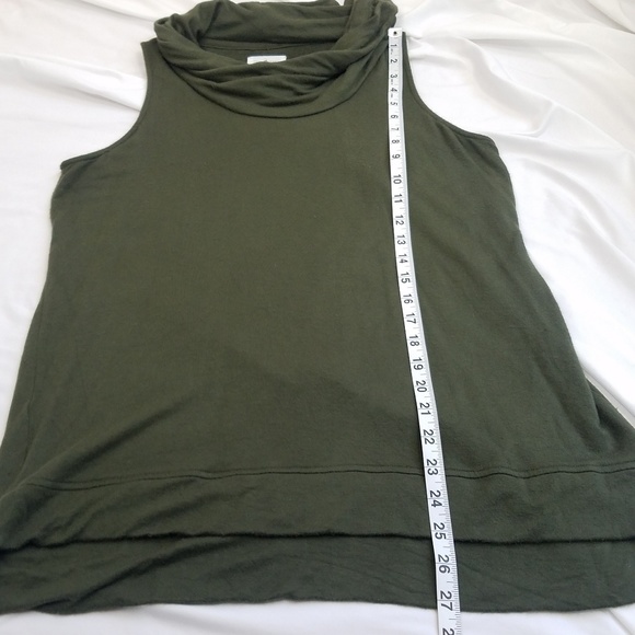 Lou & Grey Sleeveless Cowl Neck Top Medium Green - Picture 8 of 8
